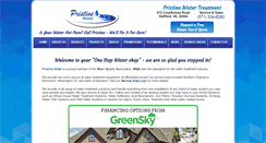 Desktop Screenshot of pristinewater-treatment.com