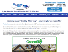 Tablet Screenshot of pristinewater-treatment.com